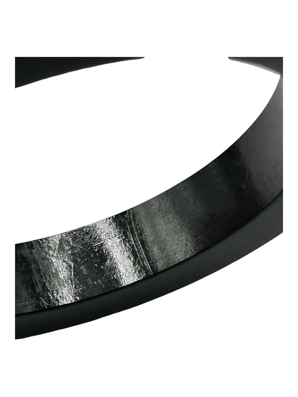 Art Deco Black Bakelite Rhinestone Bangle Bracelet
